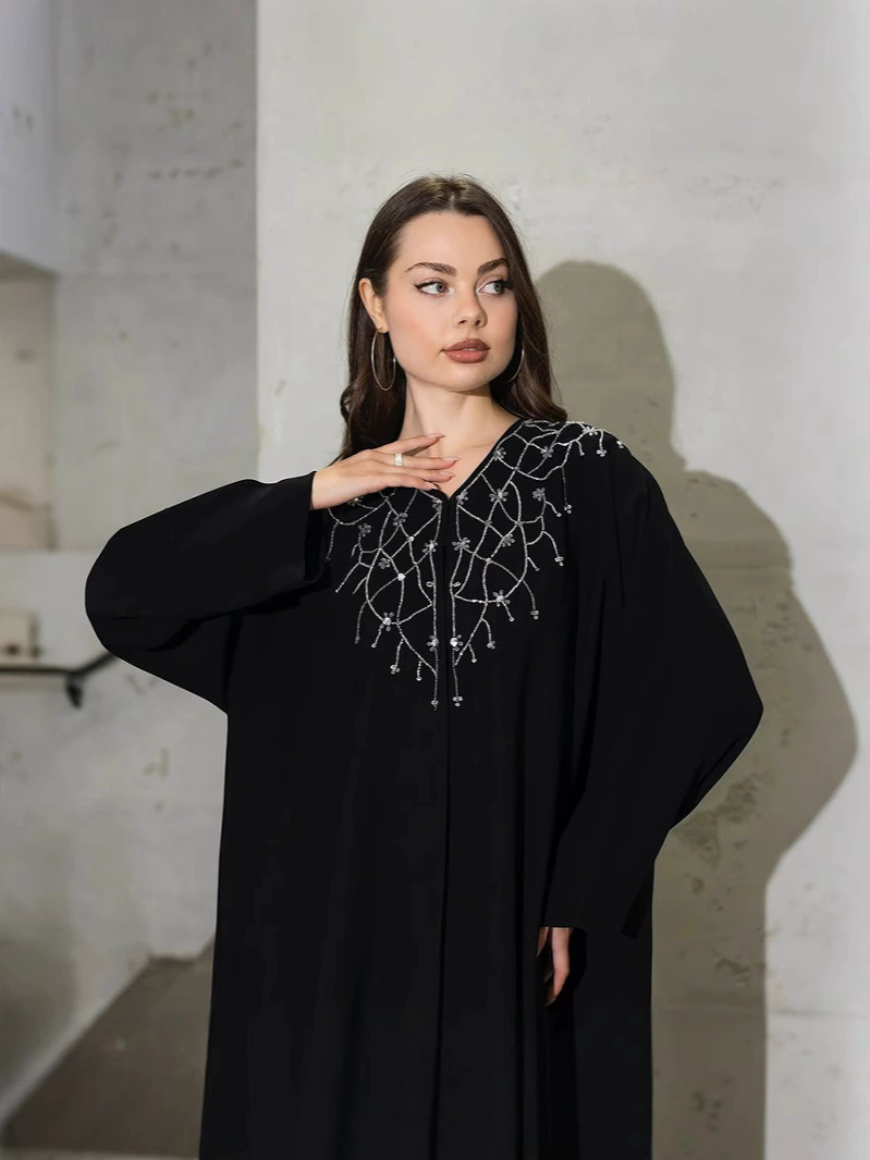 Jalabiya Women Arabic - Abayas สําหรับชุดสตรีเพชร Ramadan โมร็อกโก Kaftan Saudi