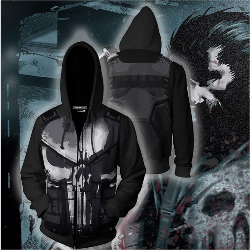 Haori Japanese Jacket - เสื้อฮู้ดซิปพิมพ์ลายพันชเชอร์ 3D, แหล่งขายส่ง AliExpress, เสื้อสเวตเตอร์มีฮู้ดซิป