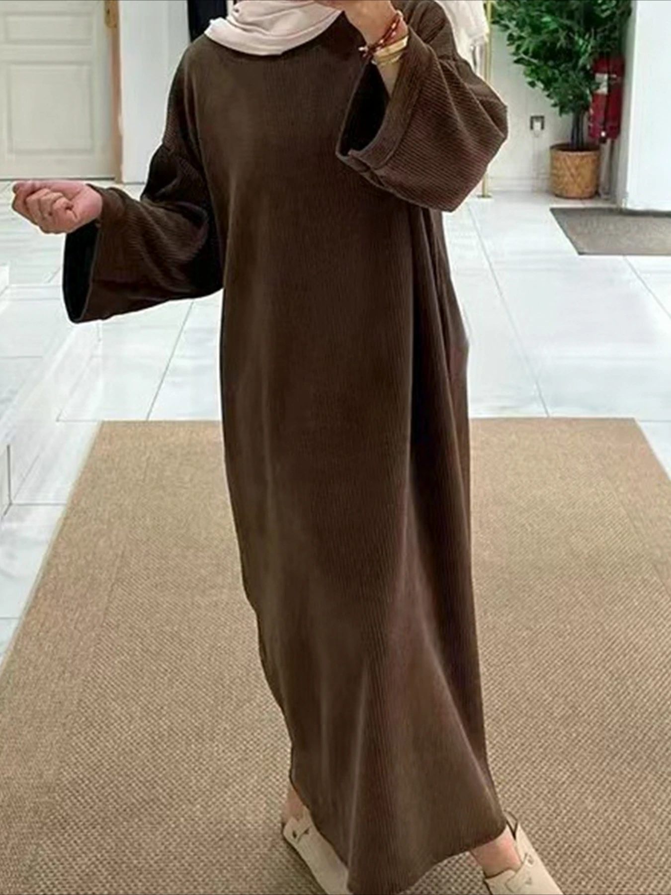 Jalabiya Women Arabic - Eid มุสลิมผู้หญิงเจียมเนื้อเจียมตัวชุด Ramadan อิสลาม Vestidos Jalabiya