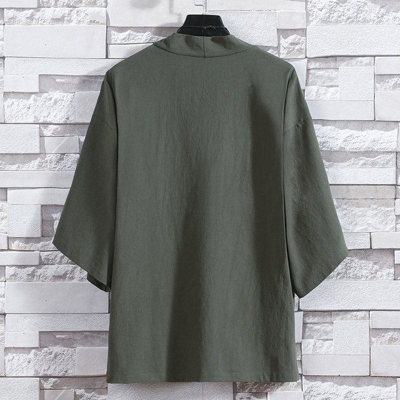 ผู้ชายกิโมโนคาร์ดิแกนญี่ปุ่นแจ - Haori Japanese Jacket บทวิจารณ์และราคา