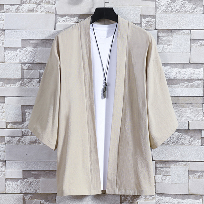 ผู้ชายกิโมโนคาร์ดิแกนญี่ปุ่นแจ - Haori Japanese Jacket บทวิจารณ์และราคา