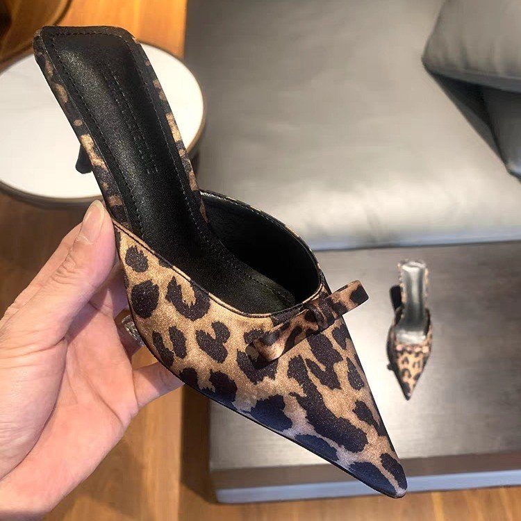 รองเท้าส้นสูงแบบสวมลายเสือดาวส - Ethnic Fashion For Women บทวิจารณ์และราคา