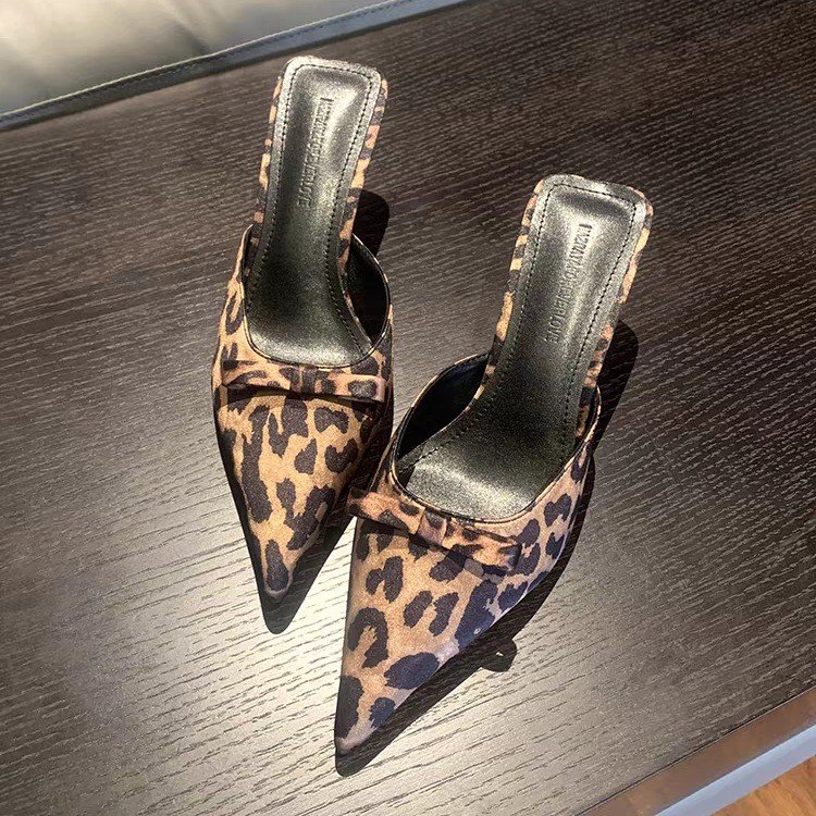 รองเท้าส้นสูงแบบสวมลายเสือดาวส - Ethnic Fashion For Women บทวิจารณ์และราคา