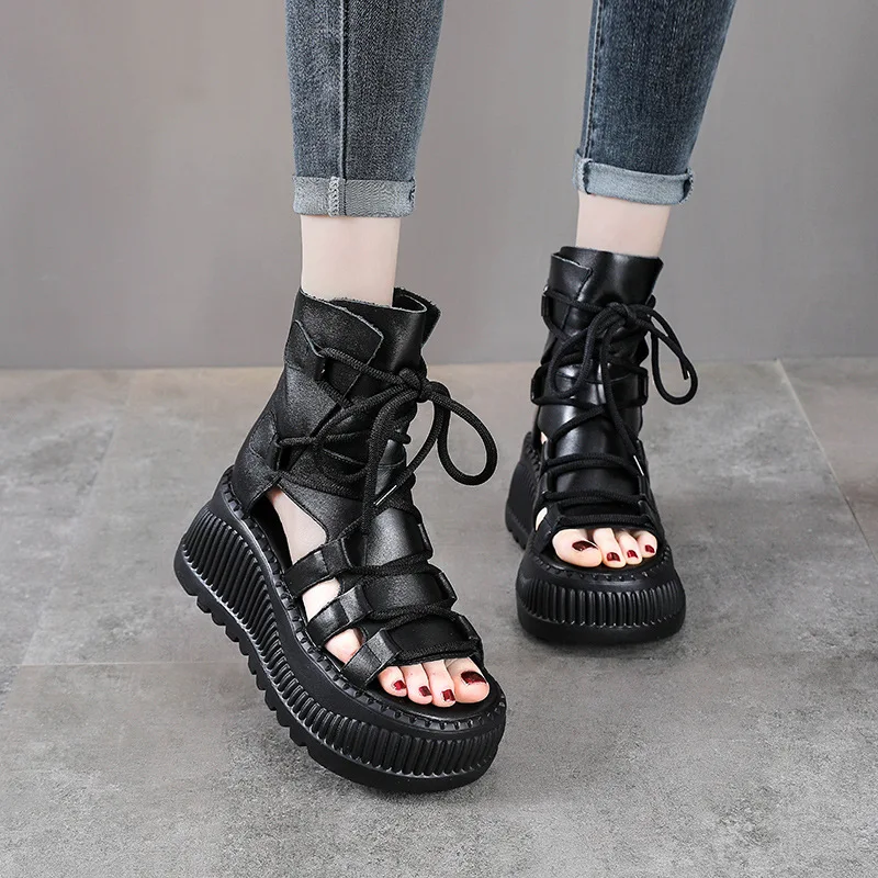 8 ซม.วัวแท้หนังข้อเท้า Booties - Ethnic Fashion For Women บทวิจารณ์และราคา