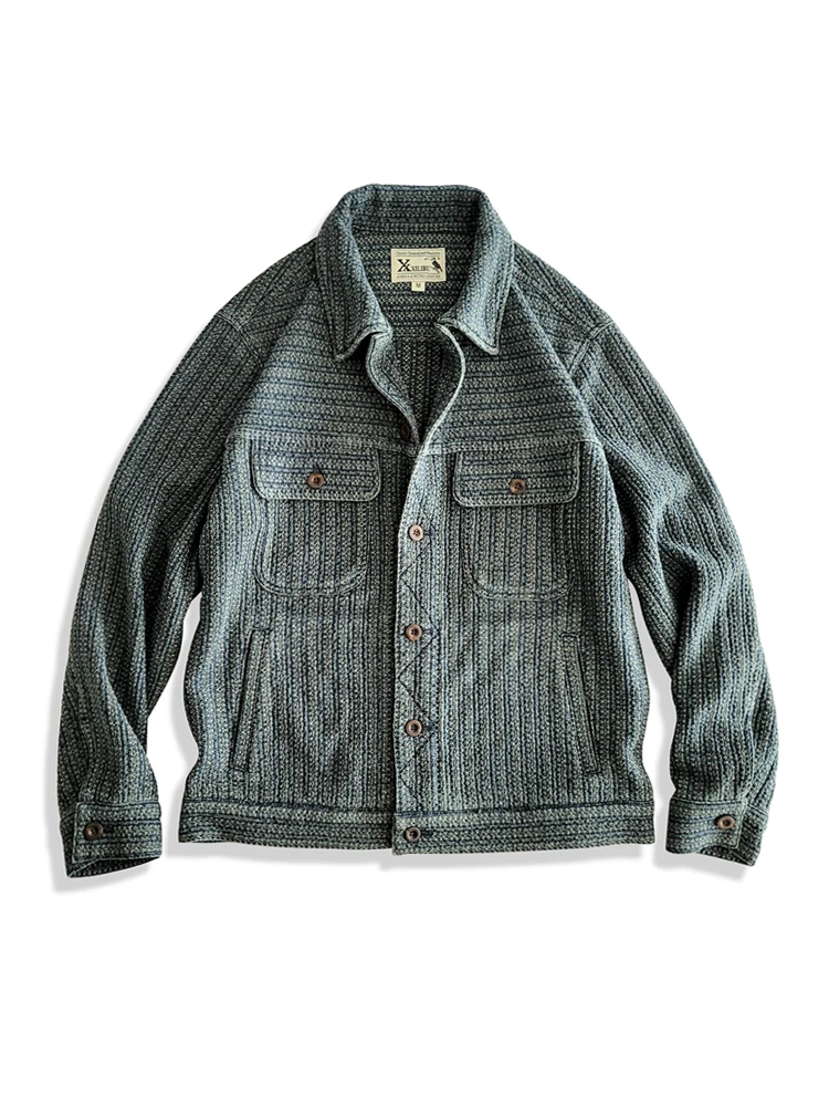 เสื้อแจ็คเก็ตยีนส์ลายรังผึ้งสไ - Haori Japanese Jacket บทวิจารณ์และราคา