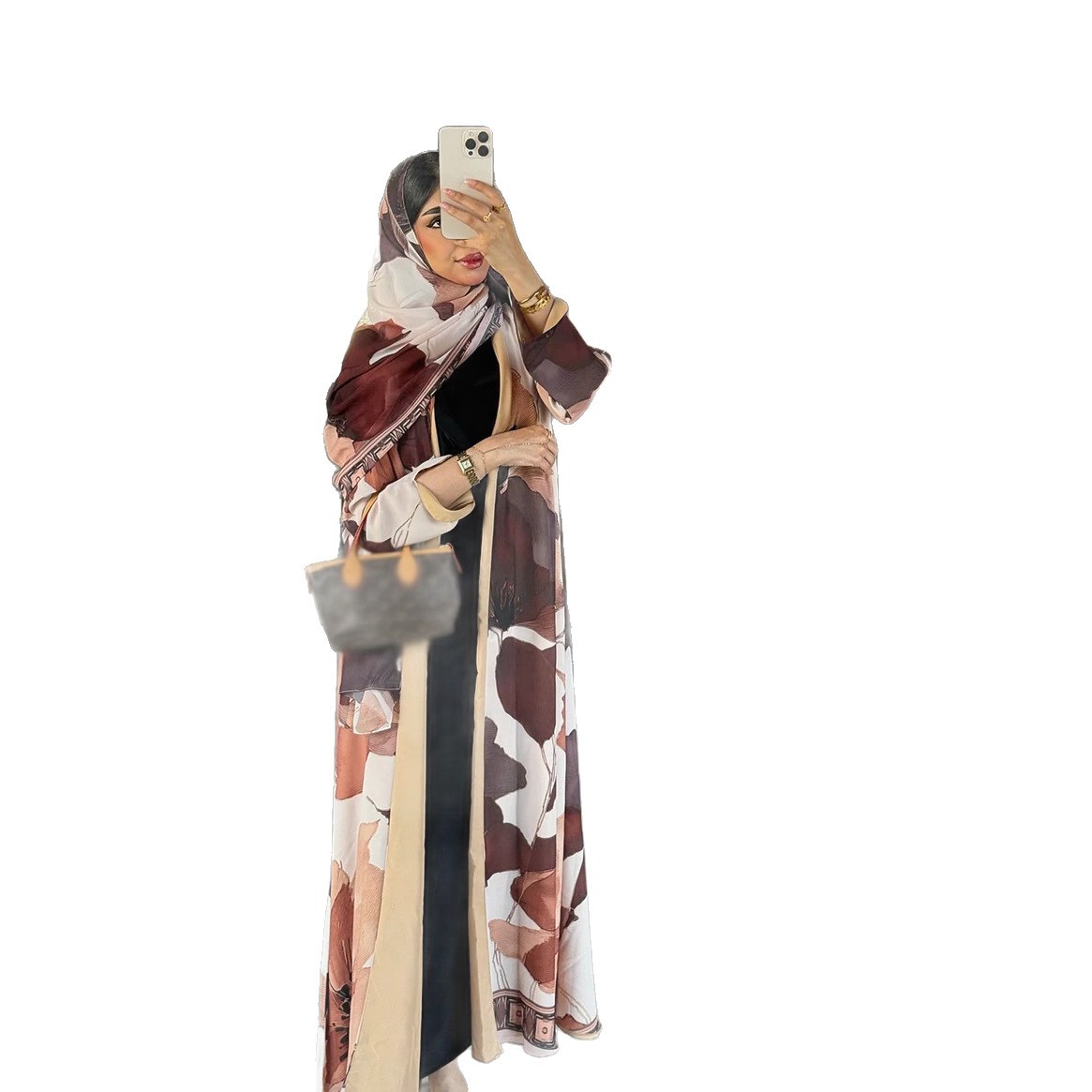 ผ้าคลุมศีรษะผู้หญิงลายพิมพ์สำห - Jalabiya Women Arabic บทวิจารณ์และราคา