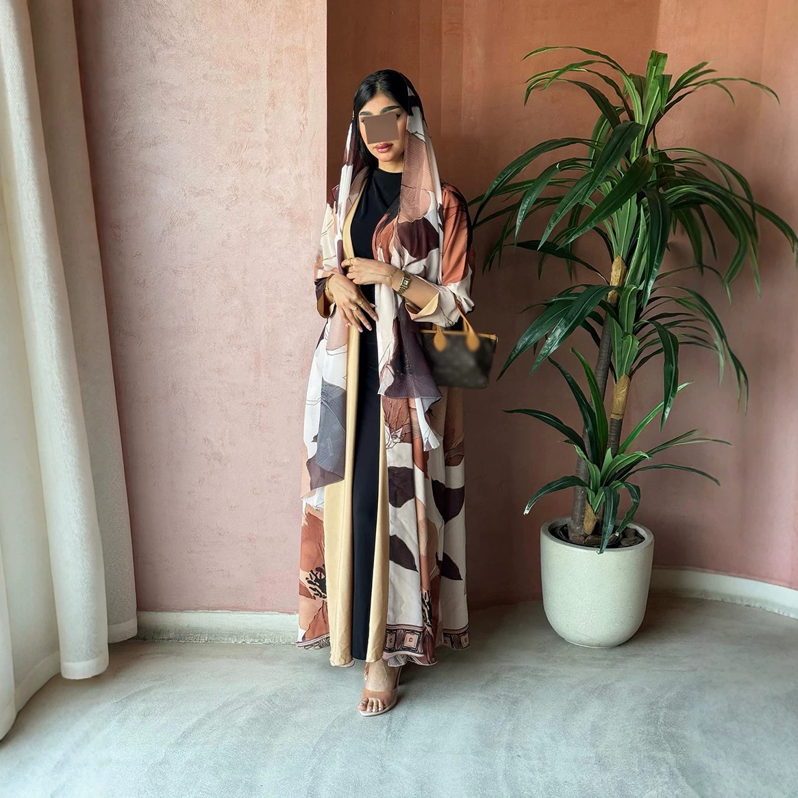 ผ้าคลุมศีรษะผู้หญิงลายพิมพ์สำห - Jalabiya Women Arabic บทวิจารณ์และราคา