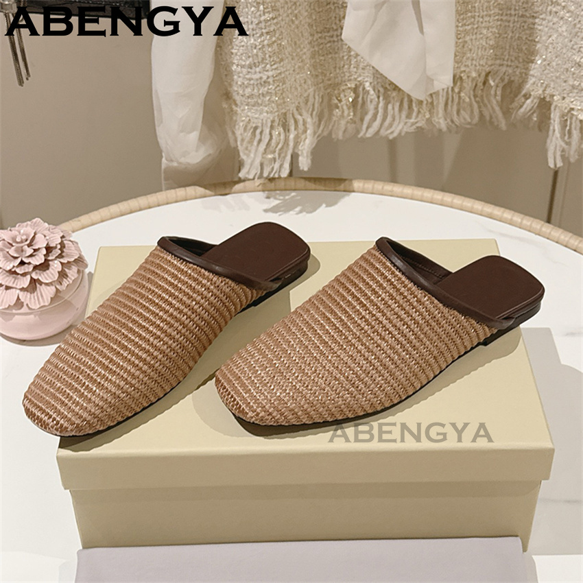 รองเท้าสลิปเปอร์แบบสวมหัวมน ผ้ - Ethnic Fashion For Women บทวิจารณ์และราคา