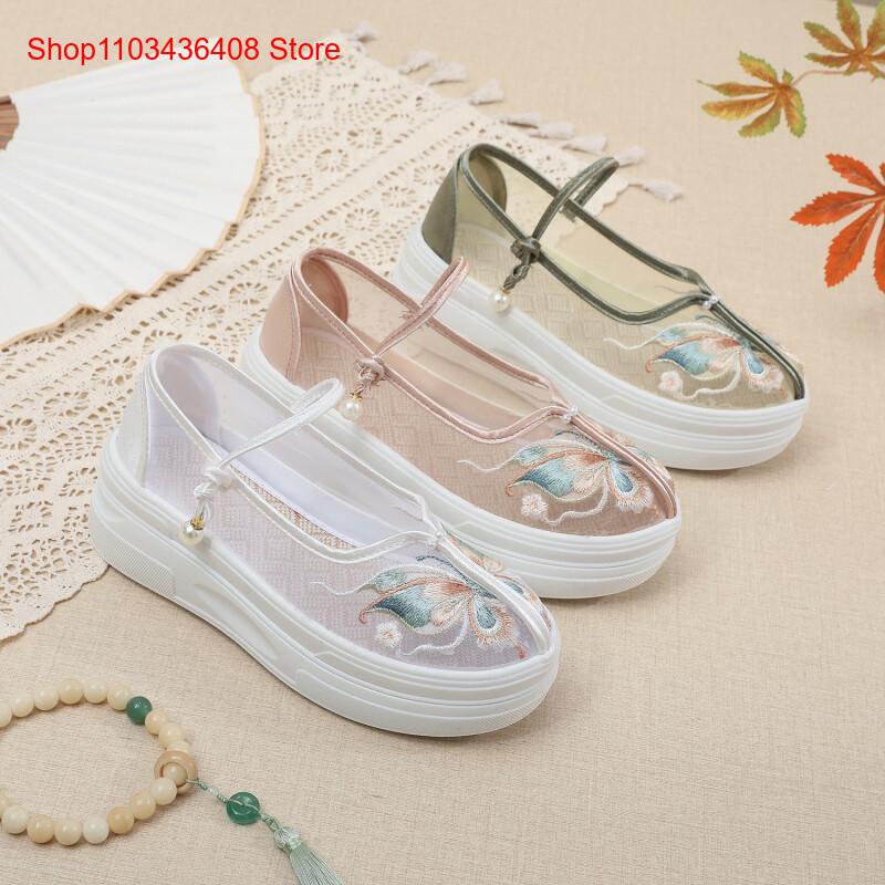 รองเท้าผ้าสไตล์จีนแบบใหม่ พื้น - Ethnic Style บทวิจารณ์และราคา