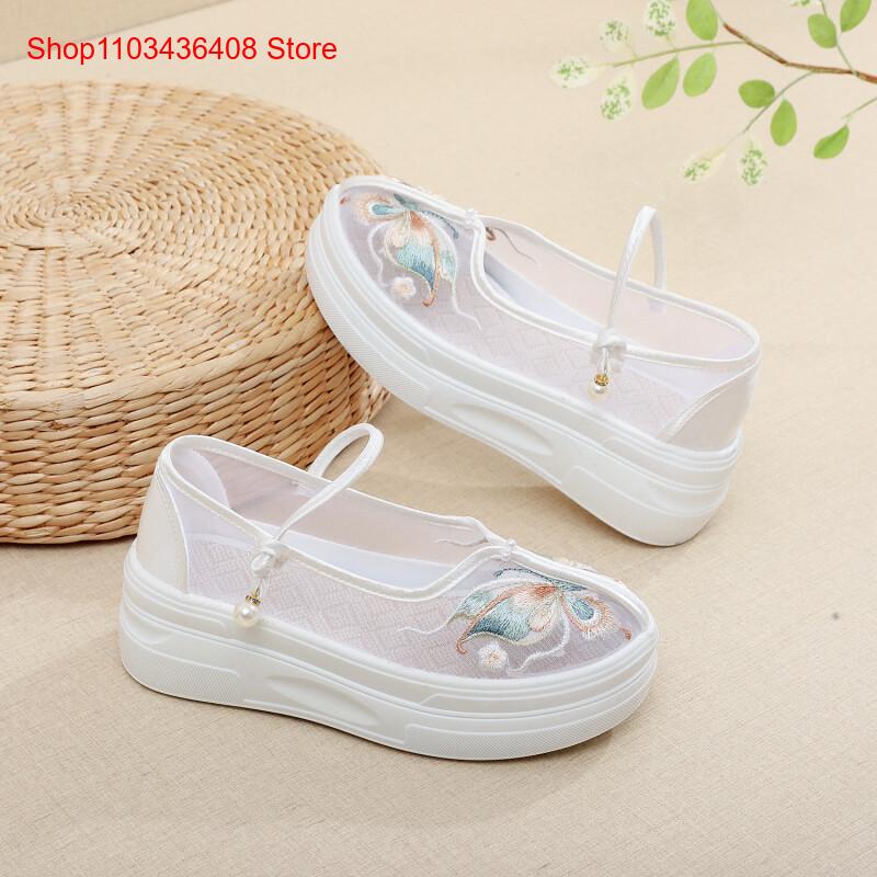 รองเท้าผ้าสไตล์จีนแบบใหม่ พื้น - Ethnic Style บทวิจารณ์และราคา