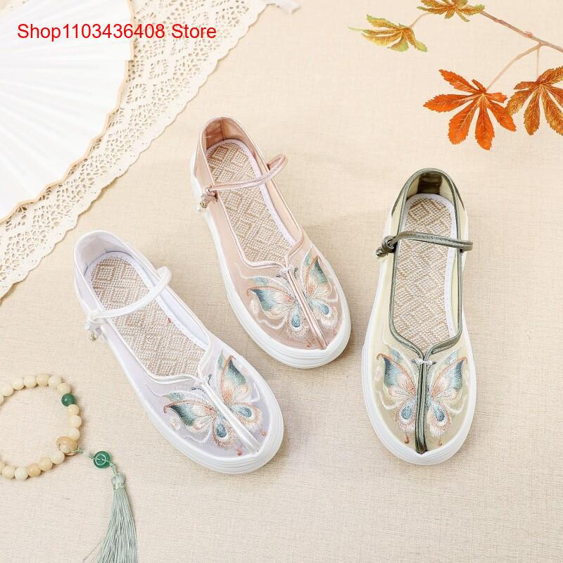 รองเท้าผ้าสไตล์จีนแบบใหม่ พื้น - Ethnic Style บทวิจารณ์และราคา