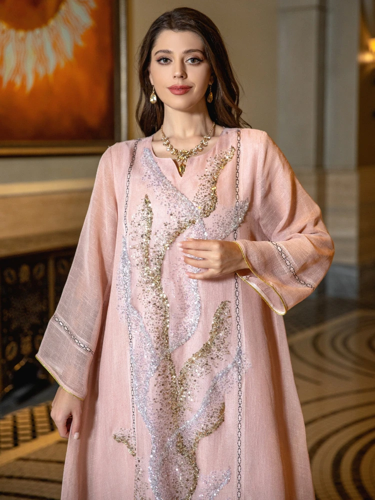 Eid มุสลิมชุดสําหรับผู้หญิง Ab - Jalabiya Women Arabic บทวิจารณ์และราคา