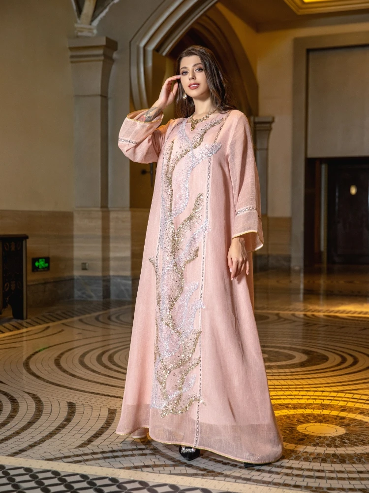 Eid มุสลิมชุดสําหรับผู้หญิง Ab - Jalabiya Women Arabic บทวิจารณ์และราคา