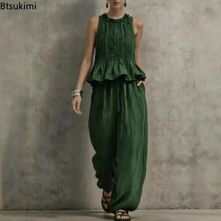 ชุดเซ็ตเสื้อแขนกุดระบายชายเรีย - Ethnic Fashion Collection บทวิจารณ์และราคา