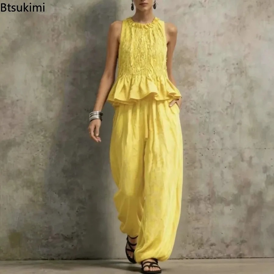 ชุดเซ็ตเสื้อแขนกุดระบายชายเรีย - Ethnic Fashion Collection บทวิจารณ์และราคา