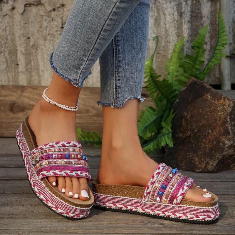 รองเท้าแตะสไตล์โบฮีเมียนสำหรับ - Ethnic Fashion For Women บทวิจารณ์และราคา