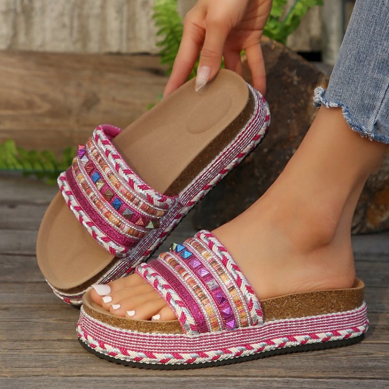 รองเท้าแตะสไตล์โบฮีเมียนสำหรับ - Ethnic Fashion For Women บทวิจารณ์และราคา