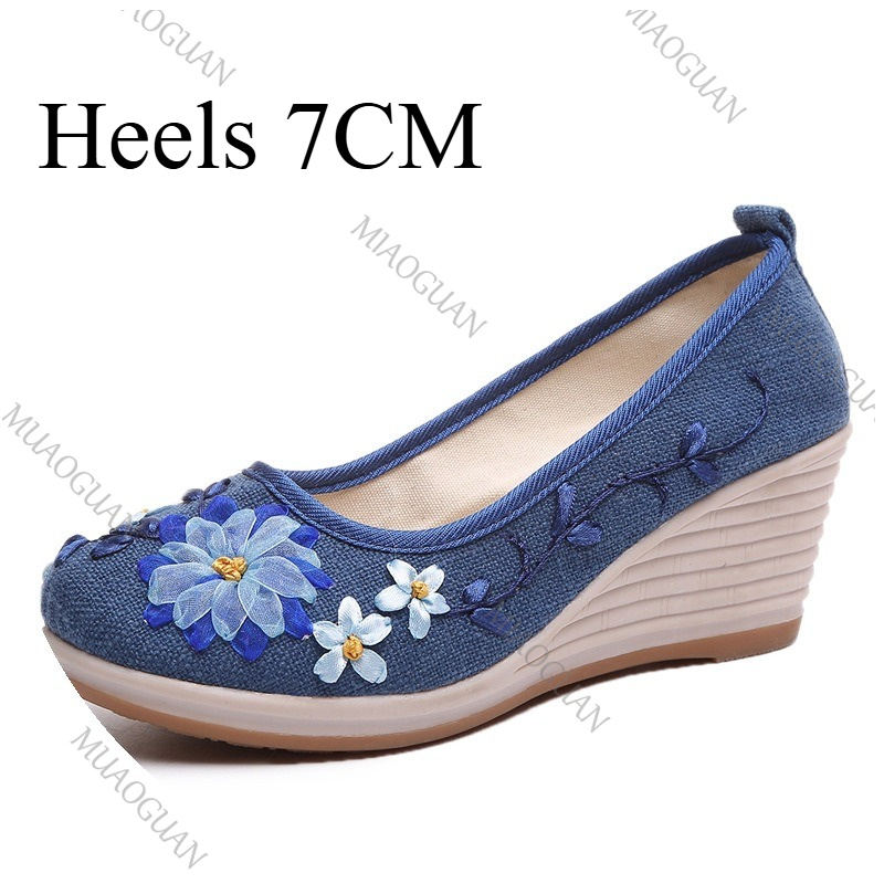 รองเท้าส้นเตารีดปักลายสำหรับผู - Ethnic Fashion For Women บทวิจารณ์และราคา
