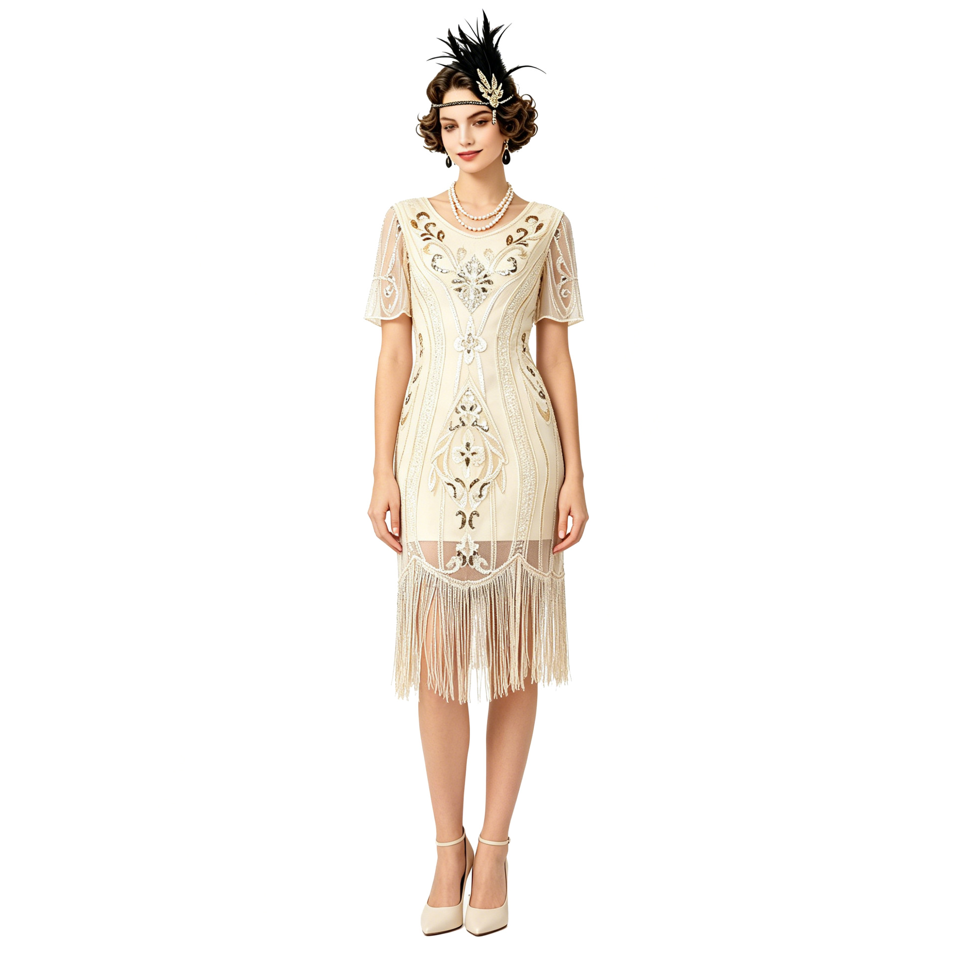 ชุดเดรสปักเลื่อมพู่ห้อยสไตล์วิ - Ethnic Fashion Collection บทวิจารณ์และราคา