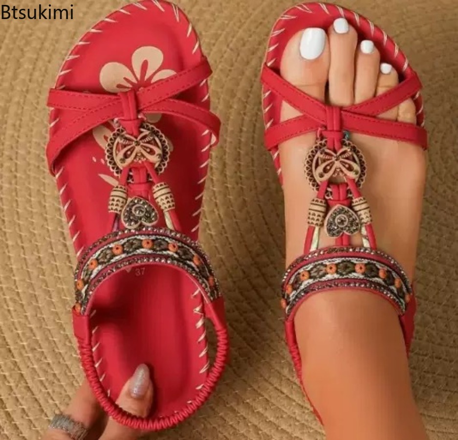 รองเท้าแตะสไตล์โบฮีเมียนสำหรับ - Ethnic Fashion For Women บทวิจารณ์และราคา