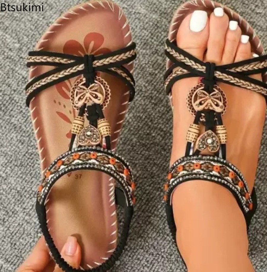 รองเท้าแตะสไตล์โบฮีเมียนสำหรับ - Ethnic Fashion For Women บทวิจารณ์และราคา