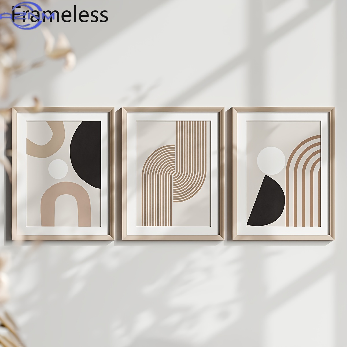 3 ชิ้น ภาพศิลปะบนผ้าใบลายเส้นน - Ethnic Fashion Collection บทวิจารณ์และราคา